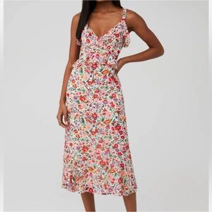 ASTR the Label Wildflower Midi Cutout Dress
